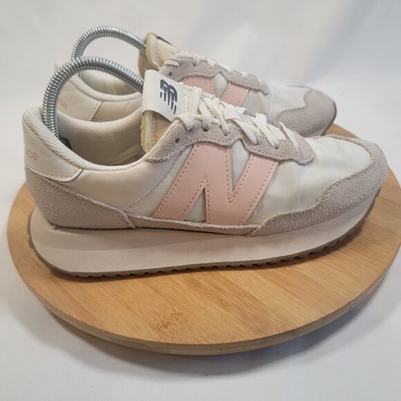 New Balance 237 Running Sneakers Shoes Women 9 Tan Pink - Picture 3 of 14